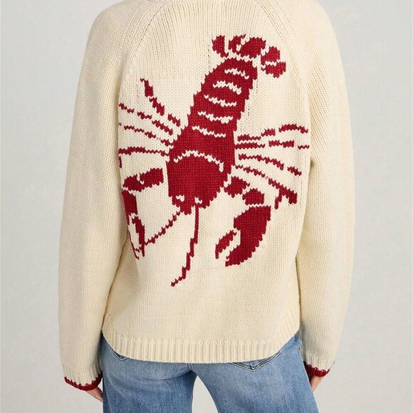 Sweaters - Red Cute Women's Long Sleeve Button Down V Neck Knit Cardigan Sweater